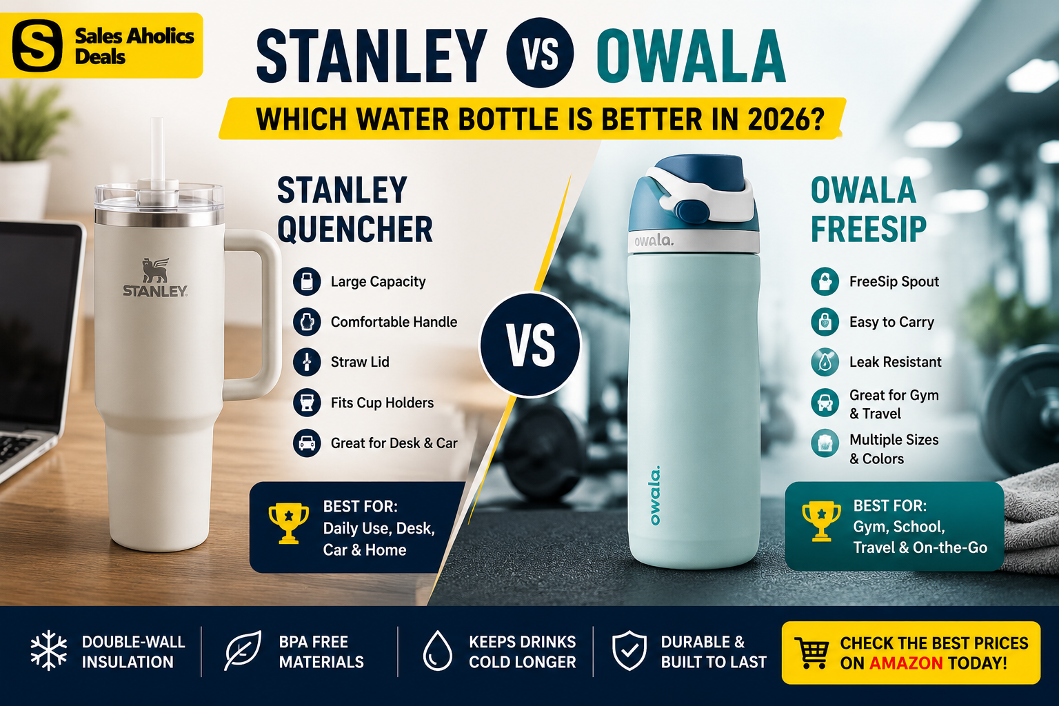 Stanley vs Owala: Which Water Bottle Is Better in 2026?