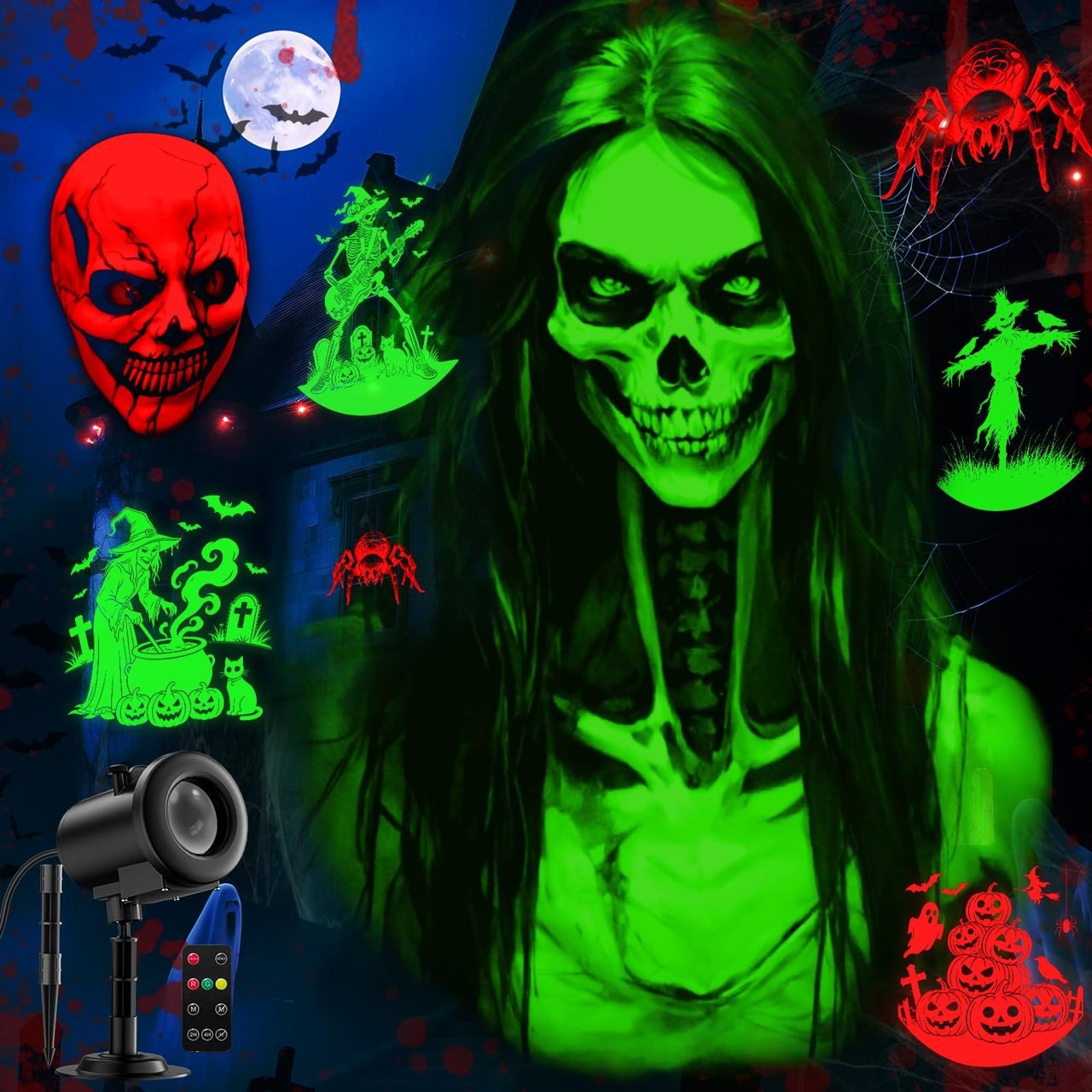 $20.99 for 12-in-1 Halloween Projector** 🏷 Use promo code: KCG1D9FN 👉 [ ⭐️ 4.6 stars –… deal image